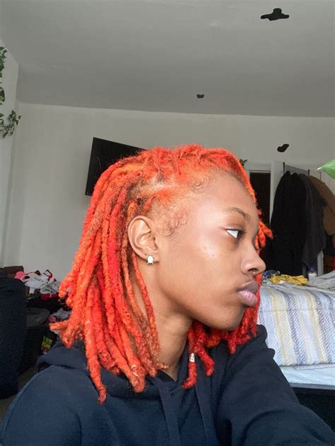 red and orange locs|how to dye my locs.